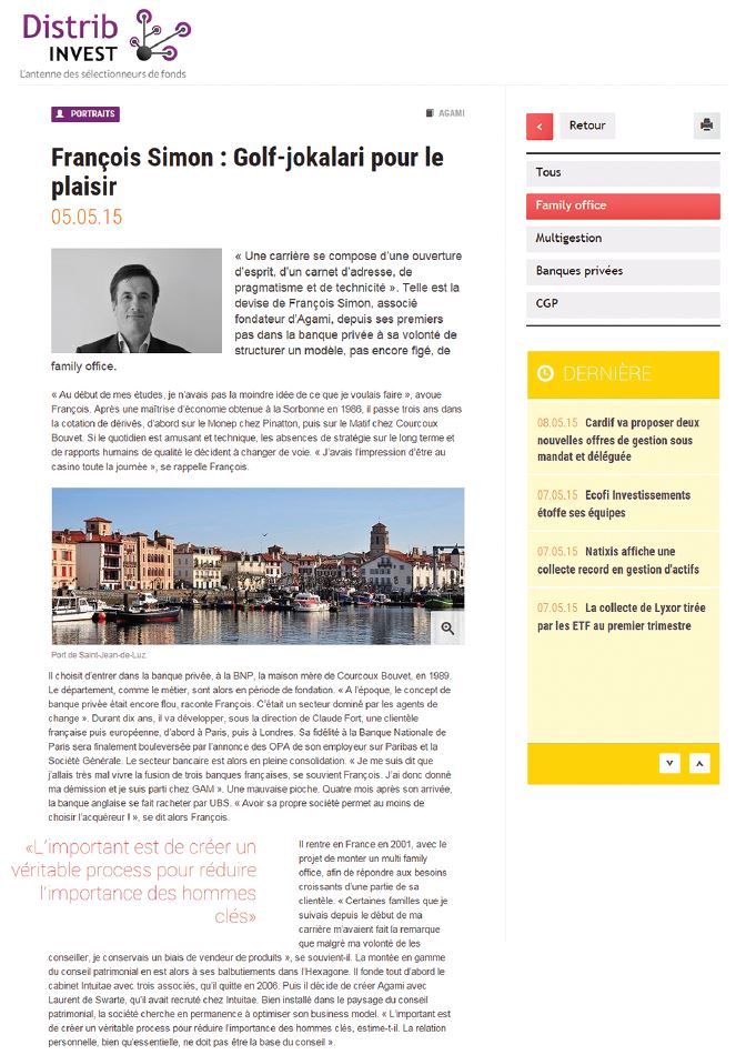 Interview de François Simon - Distrib Invest